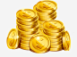 金色耀眼钱币免抠png素材_新图网ixintu.com