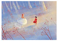 #插画#  来自越南插画师 Đốm Đốm 的画风很治愈，大自然和动物，在他的笔下也有了不同的诠释，看着心情都放松了。 ​​​​