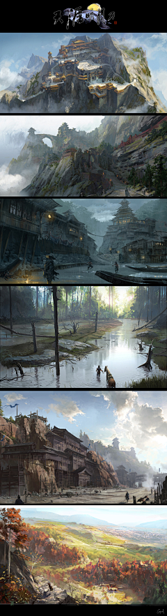 草一C_One采集到场景原画