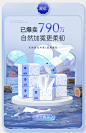 @佑佑佑小溪 采集 蓝色 夏季 快消品 家清 洗护 个护 纸巾 大促无线海报kv 漫花 