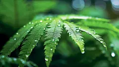 植物新生枝繁叶茂雨滴清明摄影图