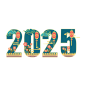 2025新年数字中国风国潮艺术字