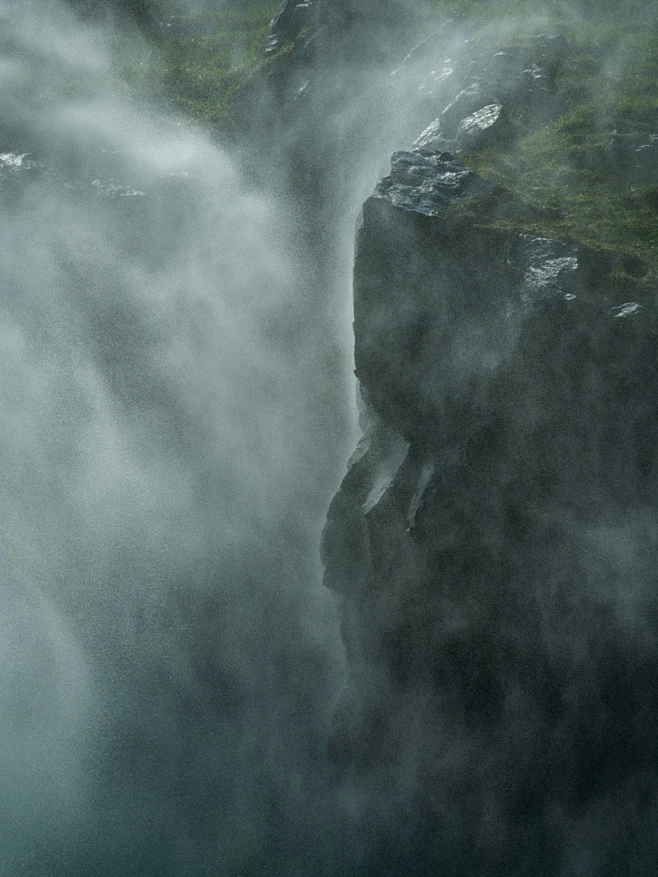 waterfall Waterfalls Nature Moody moody photography Landscape lan (10)-花瓣网