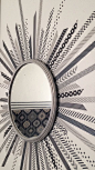 DIY // Mirroir rond + masking tape = miroir soleil graphique noir et blanc #DIMbyTiBiHan: 