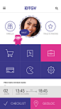 扁平的购物手机APPUI的个人中心设计图-商业-紫色-扁平，界面布局，专业，清新，功能首页-手机APPUI设计分享