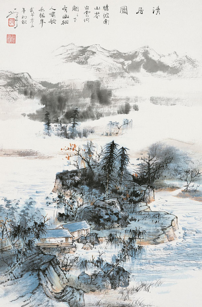 段七丁国画山水作品