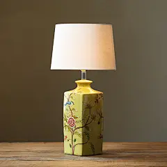 5折特惠/北欧表情/美式乡村/新中式/混搭/手绘陶瓷台灯/凤明花鸟