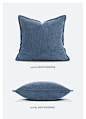 北欧风蓝色棉麻沙发抱枕客厅床上靠垫样板房床头靠枕大靠背套定制-tmall.com天猫