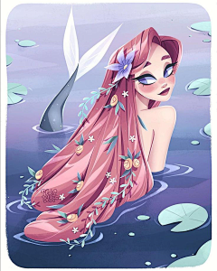 蘑菇啦采集到人物插画欧美