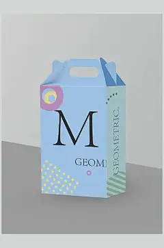 英文字母手提式纸箱包装设计样机-众图网