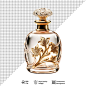 Luxury perfume bottle isolated on transparent background
