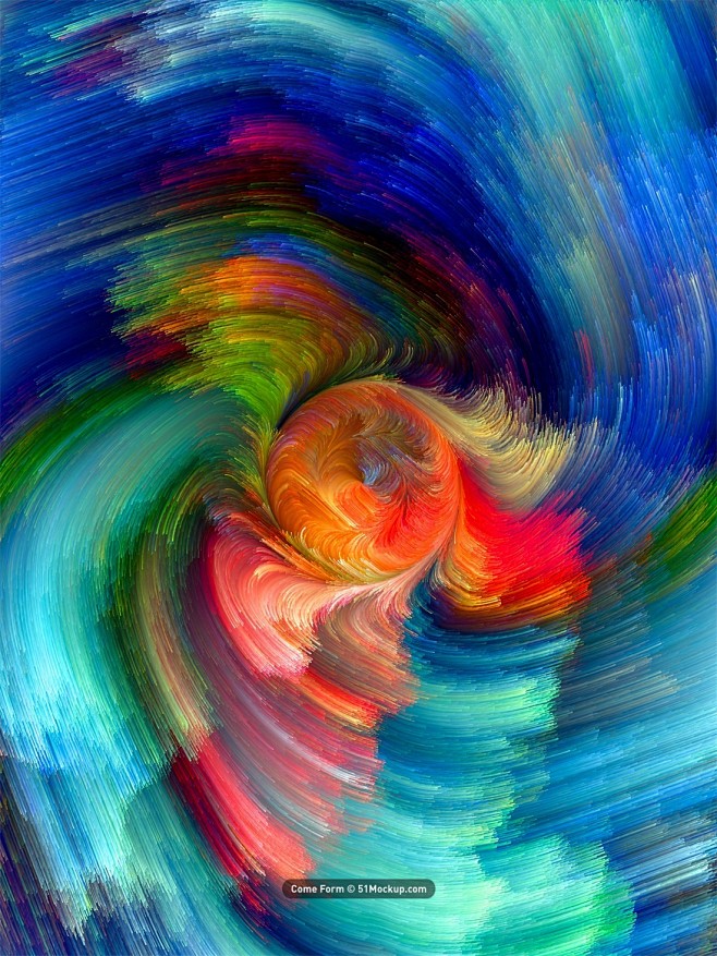 唯美彩色梦幻七彩质感底纹背景线条波浪01...