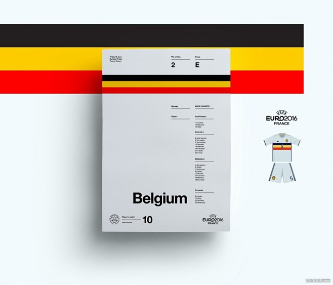 欧足联2016年欧洲杯团队色彩海报集-S...