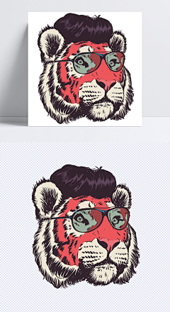 不是零卡我不吃采集到插画老虎素材