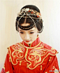 中式婚礼之新娘发型，端庄典雅，超级美！！想学搭配，请关注@私人挑款师 。（转）
