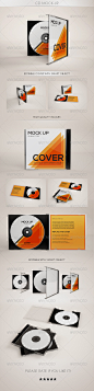 CD Mock-Up V1 光盘碟面盒子包装模型素材作品设计展示模板源文件-淘宝网