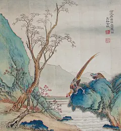 金城-近代画家（山水画清晰作品）