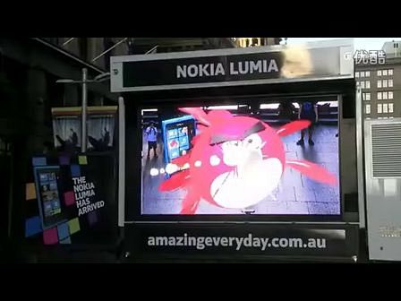 诺基亚Lumia户外kinect增强现实...