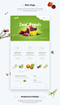 Landing Page - Fruits : Landing page design, branding and van design 