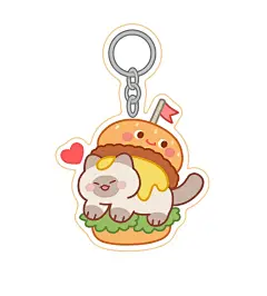 六个猫猫钥匙扣