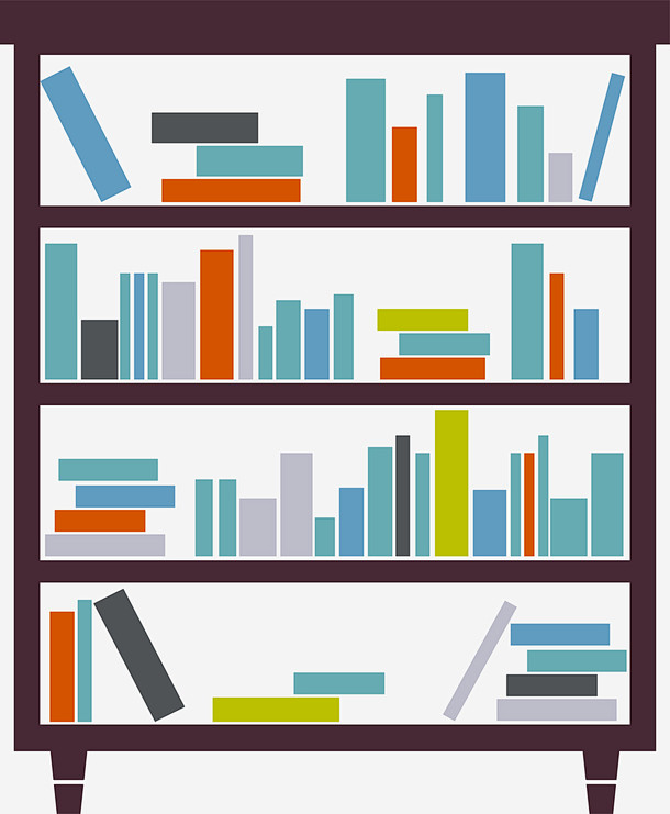 卡通书架免抠png装饰图案_新图网 ht...