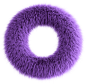 Purple 3D Fluffy Letter O