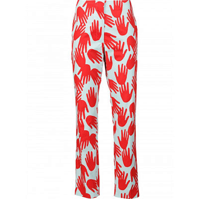 hand print trousers