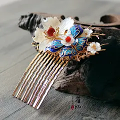 青雀记古典手工发簪 烧蓝景泰蓝带流苏发钗汉服旗袍配饰古风头饰-淘宝网