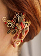 【兔猫社】：#手工# #设计# #耳饰# #精灵# #美#
来自俄罗斯姑娘Софья Павлова的手工耳饰作品。
