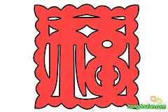 15张漂亮的彩色窗花剪纸卡通简笔画！剪纸窗花要怎么画？-红豆饭小学生简笔画大全