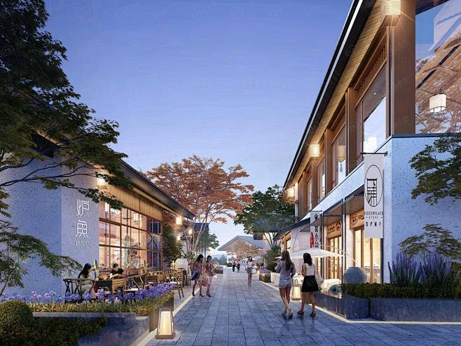 坡屋顶商业街