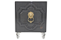 Modern Moroccan inspired Side Table in Charcoal : With details reminiscent of Morocco, the Marrakesh Side Table will definitely add an exotic flare to your home - be it in the living room or in your bedroom. Th