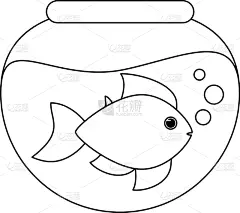 鱼类,宠物食盘,黑白图片,水晶,可爱的,白色,宠物,自然,海产,概念