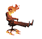 Office Chair Ghost Rider by bearmantooth