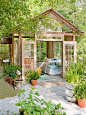 Amazing little garden house from Better Homes Gardens. Could do a guest house in the back yard!: 