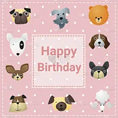 可爱的,狗,幽默,生日卡,牛头梗,贵宾犬,巴哥犬,纯种犬,请柬,贺卡
