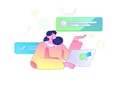 运营插画 | 图源免费EPS文件 |商务人士办公场景的扁平矢量插画