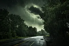 雨季暴雨倾盆大雨下雨雨天摄影图图片