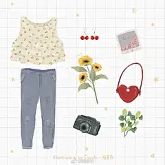 #手绘# 投稿:@发芽鹿 |

夏天夏天过去留下小穿搭，每一套都是我梦想的小裙子。
#遇见艺术##插画艺术# ​​​​