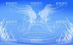 水世界主题名片  - 源文件下载【酷图网】水世界名片,水花涟漪,水翅膀,水珠,泛泛涟漪
