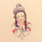 手绘 By:岩启Mango 工具:马克笔，彩铅，钢笔 曾用名：-Yanqi- #手绘##马克笔##插画#