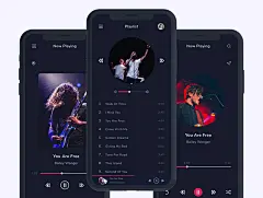 炫酷音乐播放器iOS APP UI界面设计工具包 Musicly – Music and Podcast App UI Kit插图(1)