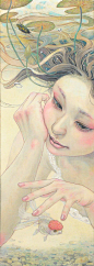#SAI资源库# 日本艺术家平野实穗的“花鸟风月” 。简直棒呆了~