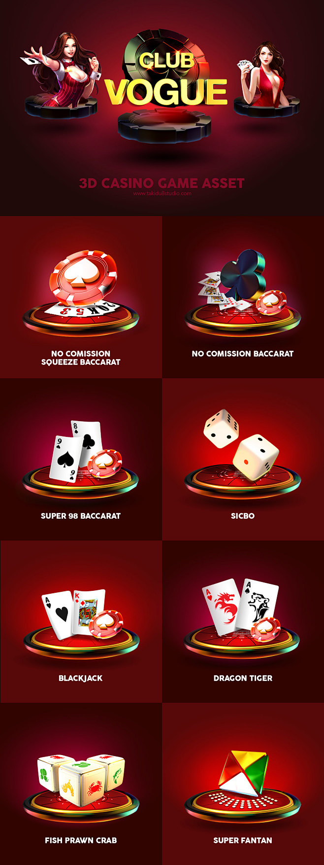 Casino game icons