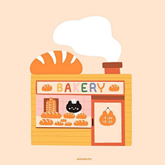 1sQpsEoE采集到治愈系店铺插画