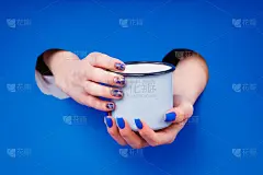 修指甲,蓝色,蓝色背景,遮罩,眼镜,圆形,部分,珐琅,华贵,长的