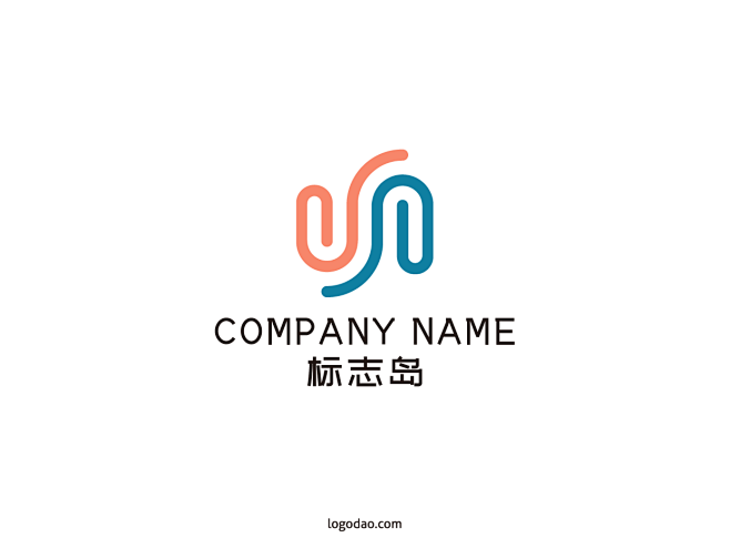 n字母创意标志LOGO设计免费下载