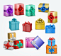 12款卡通礼盒设计矢量素材，素材格式：AI，素材关键词：礼物,节日,礼盒,礼包