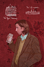 Terry Gilliam & Wes Anderson editorial illustrations on Behance