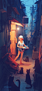 画师：Nikolai Lockertsen //
题材：城市建筑 //
风格：